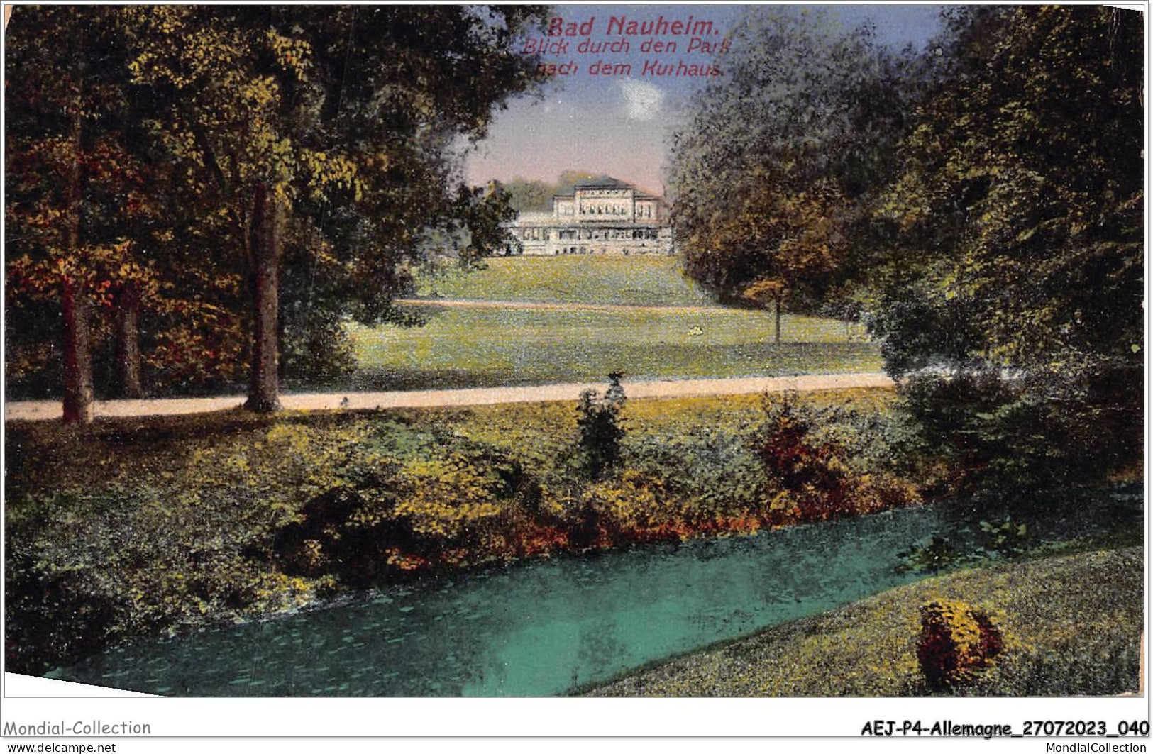 AEJP4-0288 - ALLEMAGNE - BAD NAUHEIM - BLICK DURCH DEN PARK - NACH DEM KURHAUS - Bad Nauheim