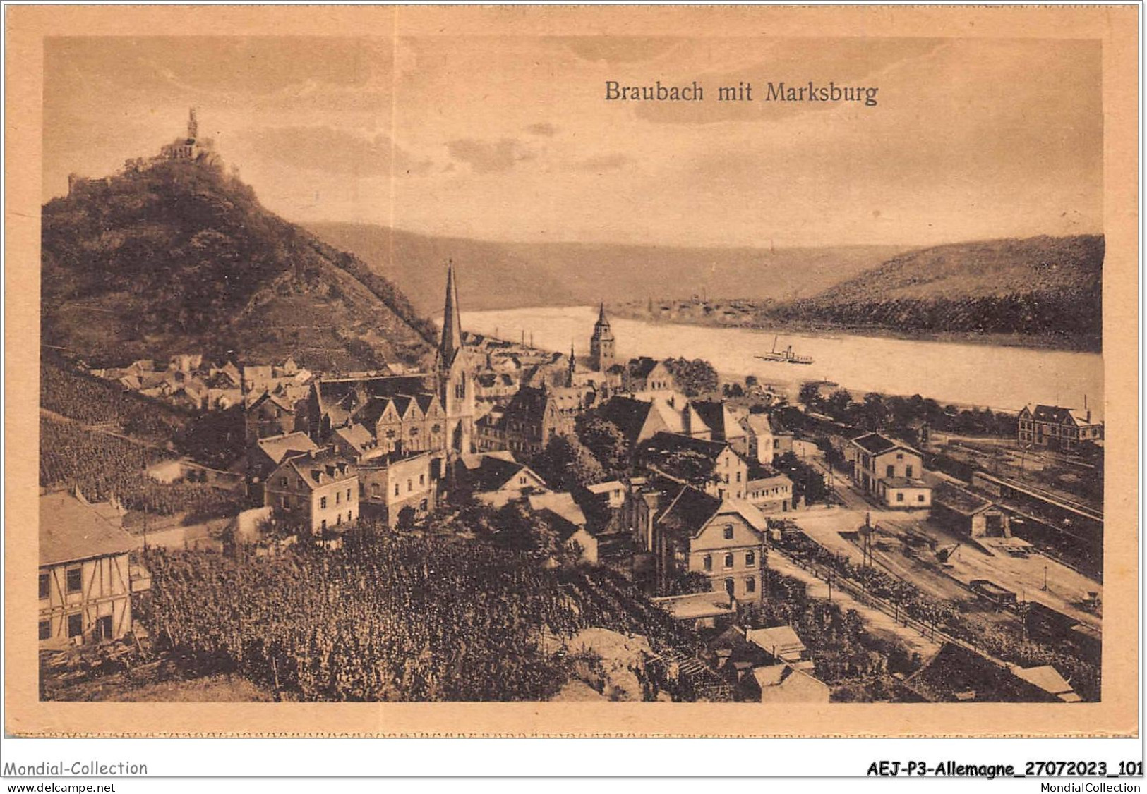 AEJP3-0227 - ALLEMAGNE - BRAUBACH MIT MARKSBURG - Braubach