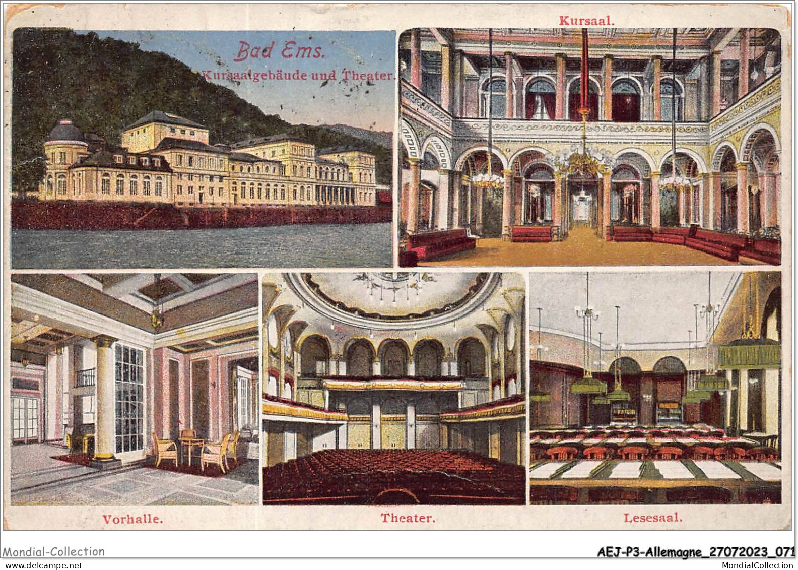 AEJP3-0212 - ALLEMAGNE - BAD EMS - KURKSAALGEBAUDE UND THEATER - Bad Ems