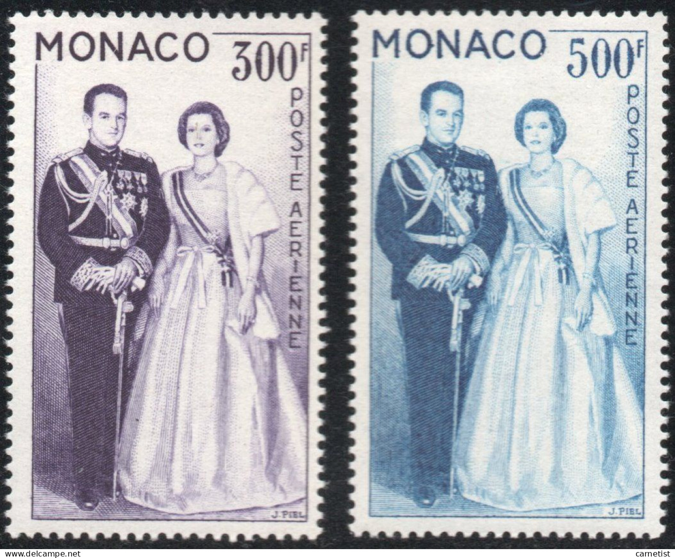1959 : PA 71 Et 72 (couple Princier) Neuf Sans Charnière MNH - Poste Aérienne