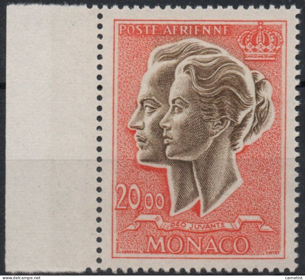 1966-71 : PA 90A (couple Princier) 20 F Neuf Sans Charnière MNH - Poste Aérienne