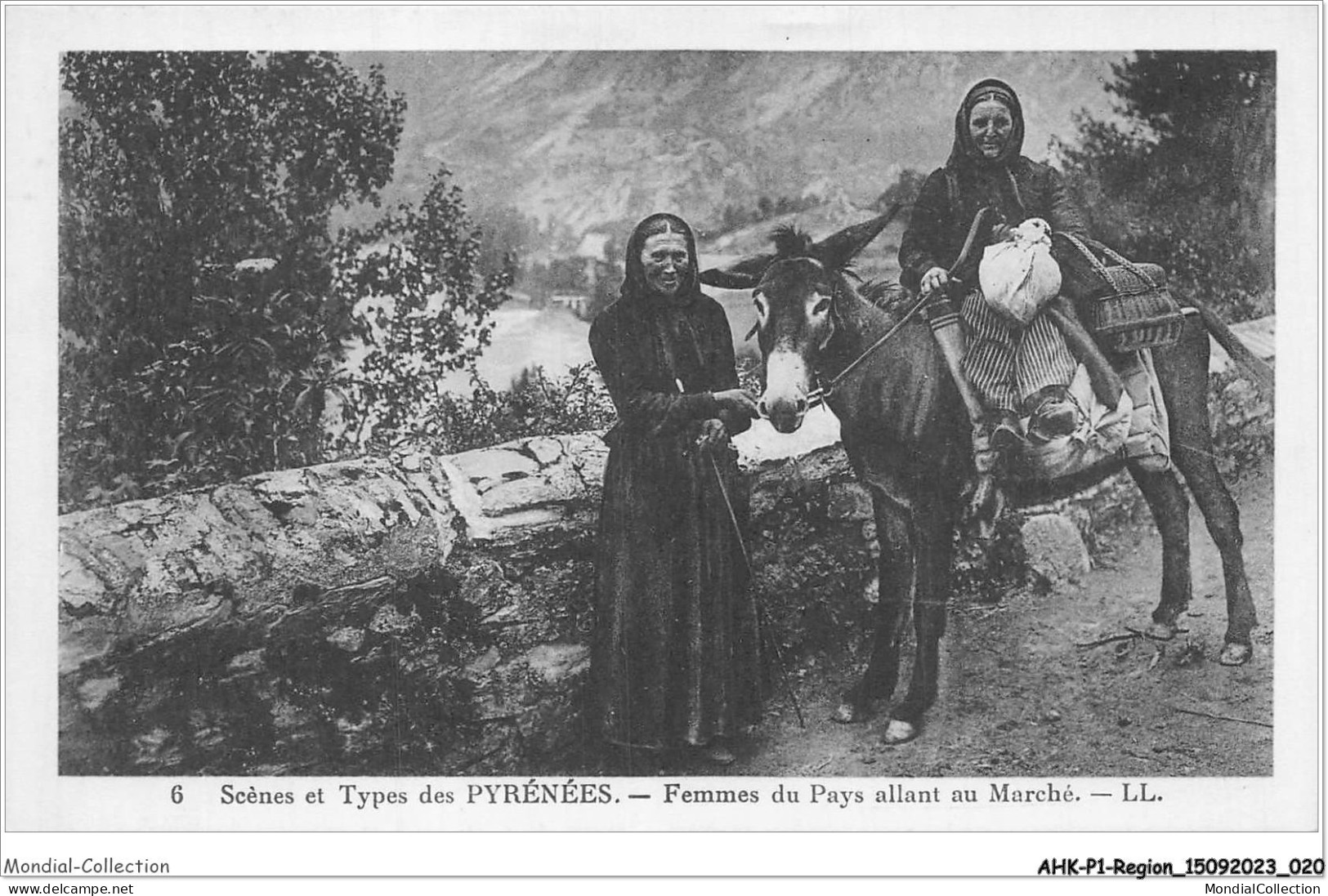 AHKP1-0011 - REGION - MIDI-PYRENEES - Scènes Et Types Des Pyrénéens - Femmes Du Pays Allant Au Marché - Midi-Pyrénées