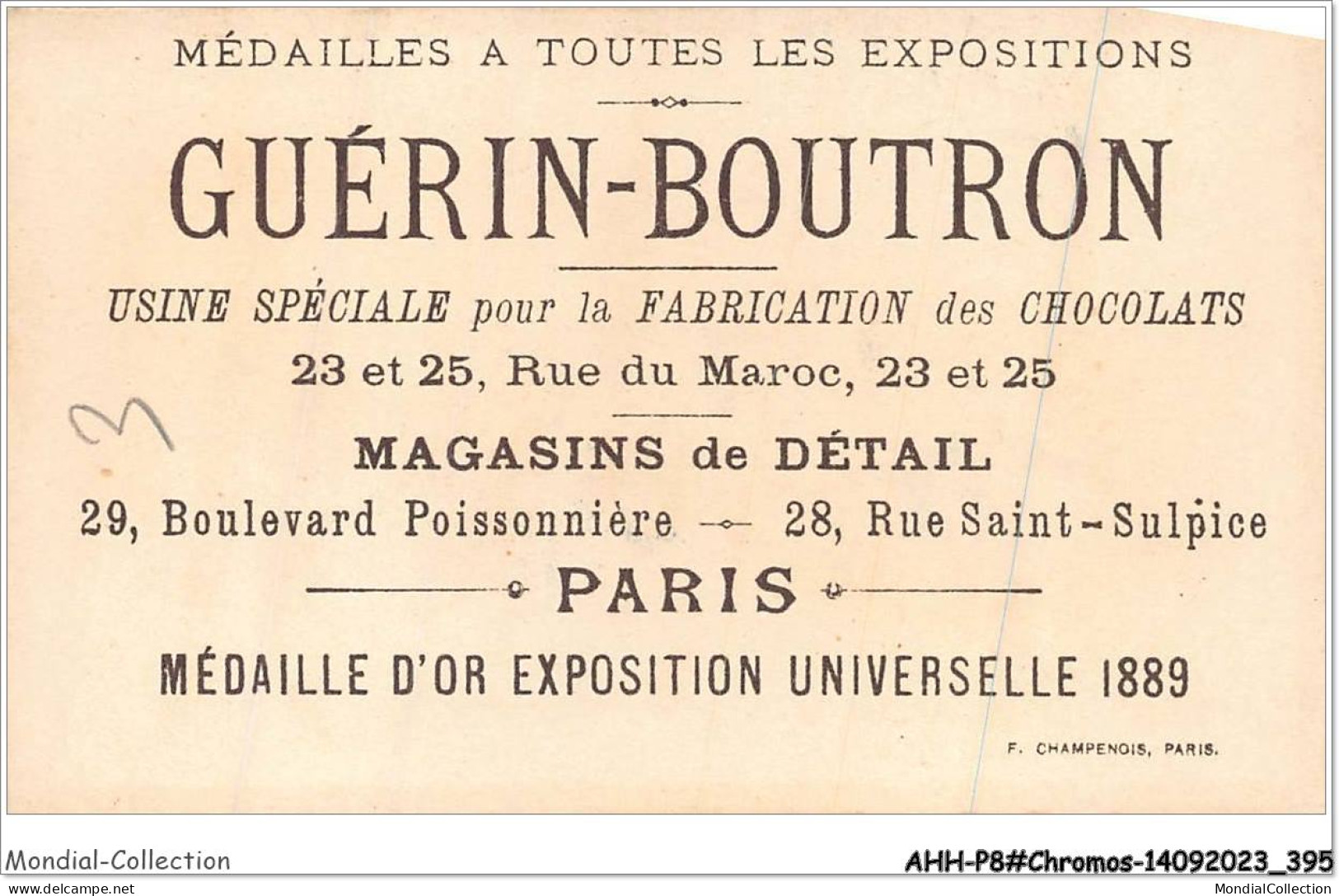 AHHP8-1598 - CHROMOS - CHOCOLAT-GUERIN-BOUTRON - PARIS - Tel Chien-tel Maitre - Le Basset - 10,5 X 7cm - Guérin-Boutron