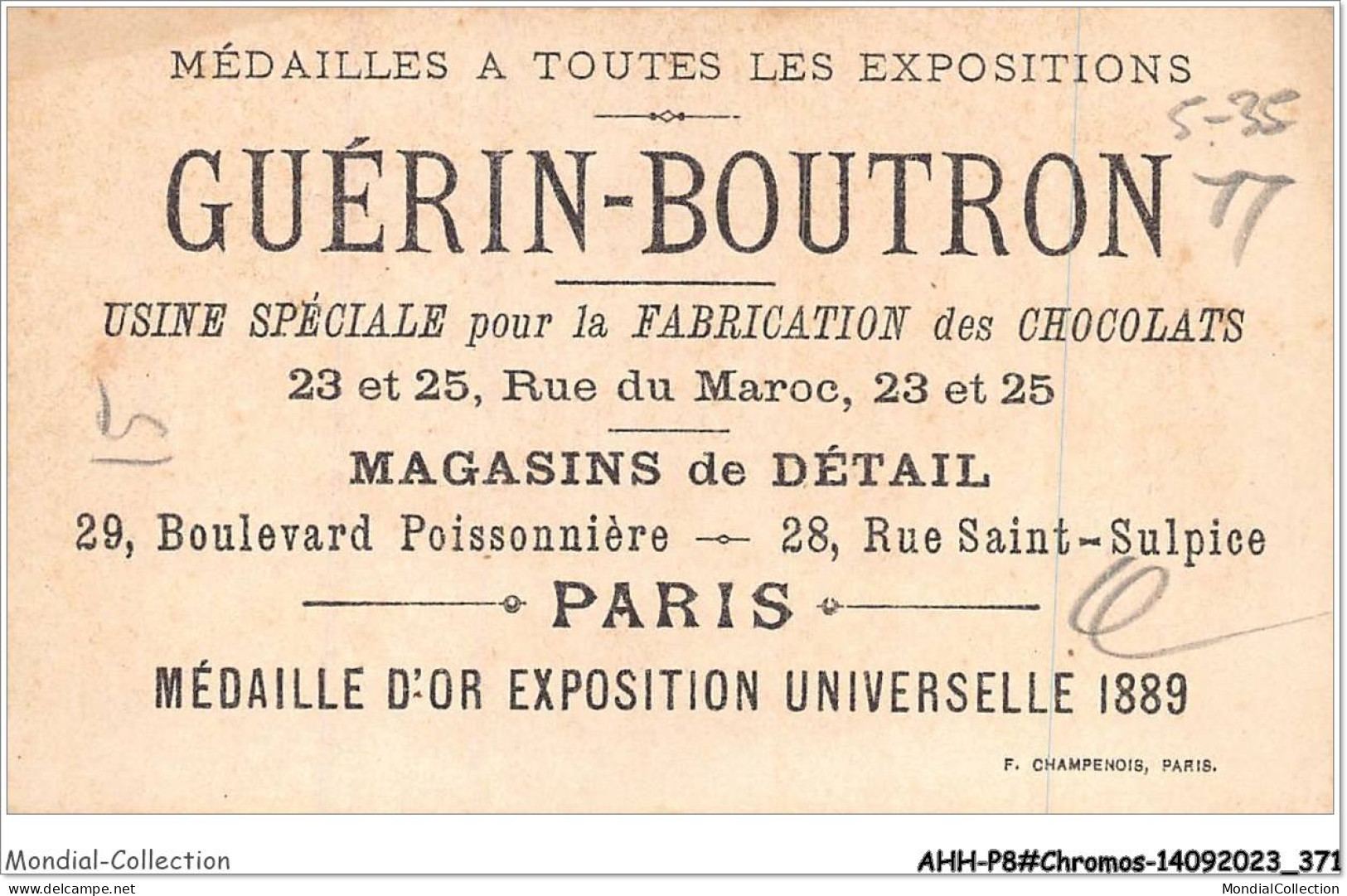 AHHP8-1586 - CHROMOS - CHOCOLAT-GUERIN-BOUTRON - PARIS - Saut D'obstacles - 10,5 X 7cm - Guérin-Boutron