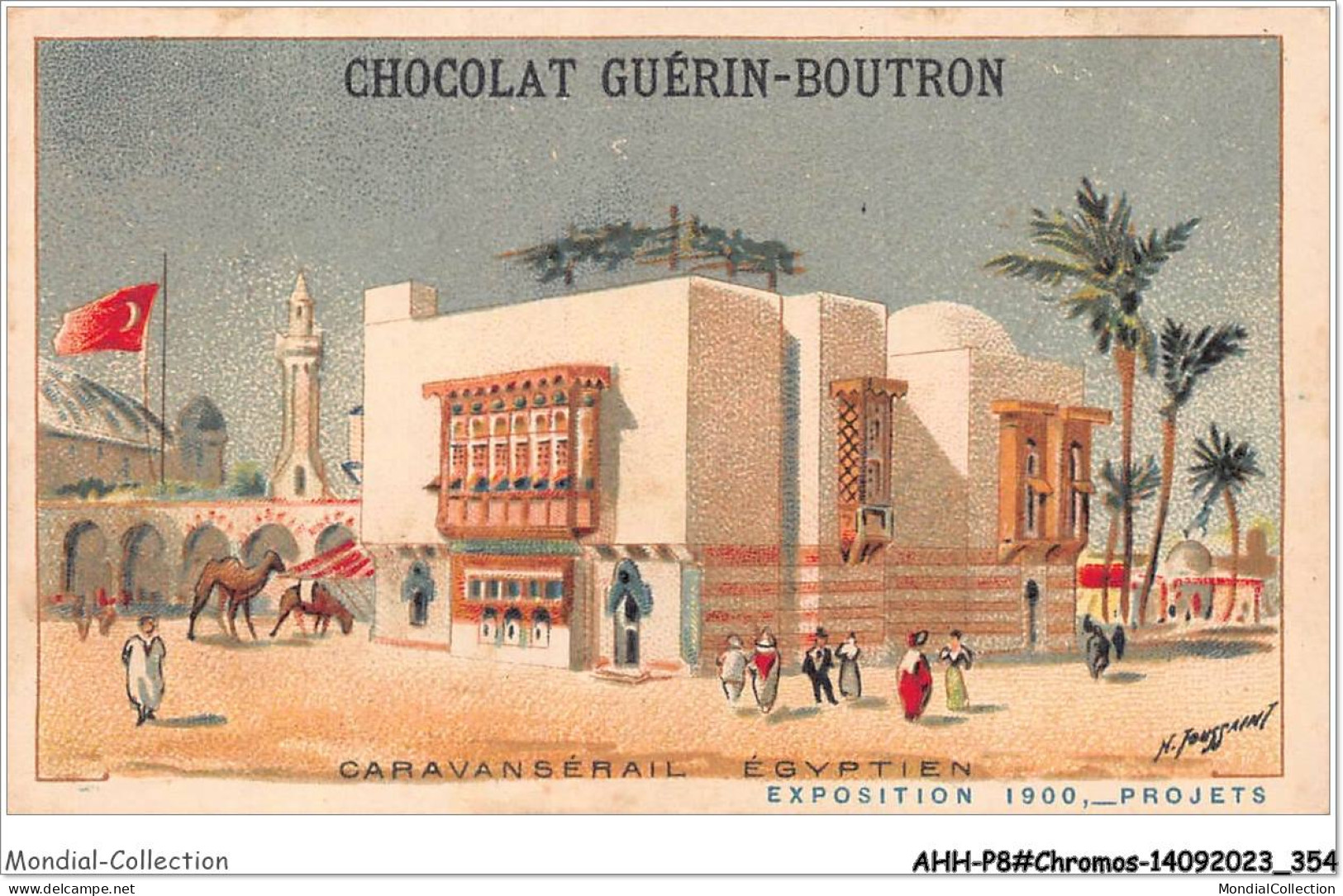 AHHP8-1578 - CHROMOS - CHOCOLAT-GUERIN-BOUTRON - PARIS - Caravanserail - Egyptien - 10,5 X 7cm - Guérin-Boutron