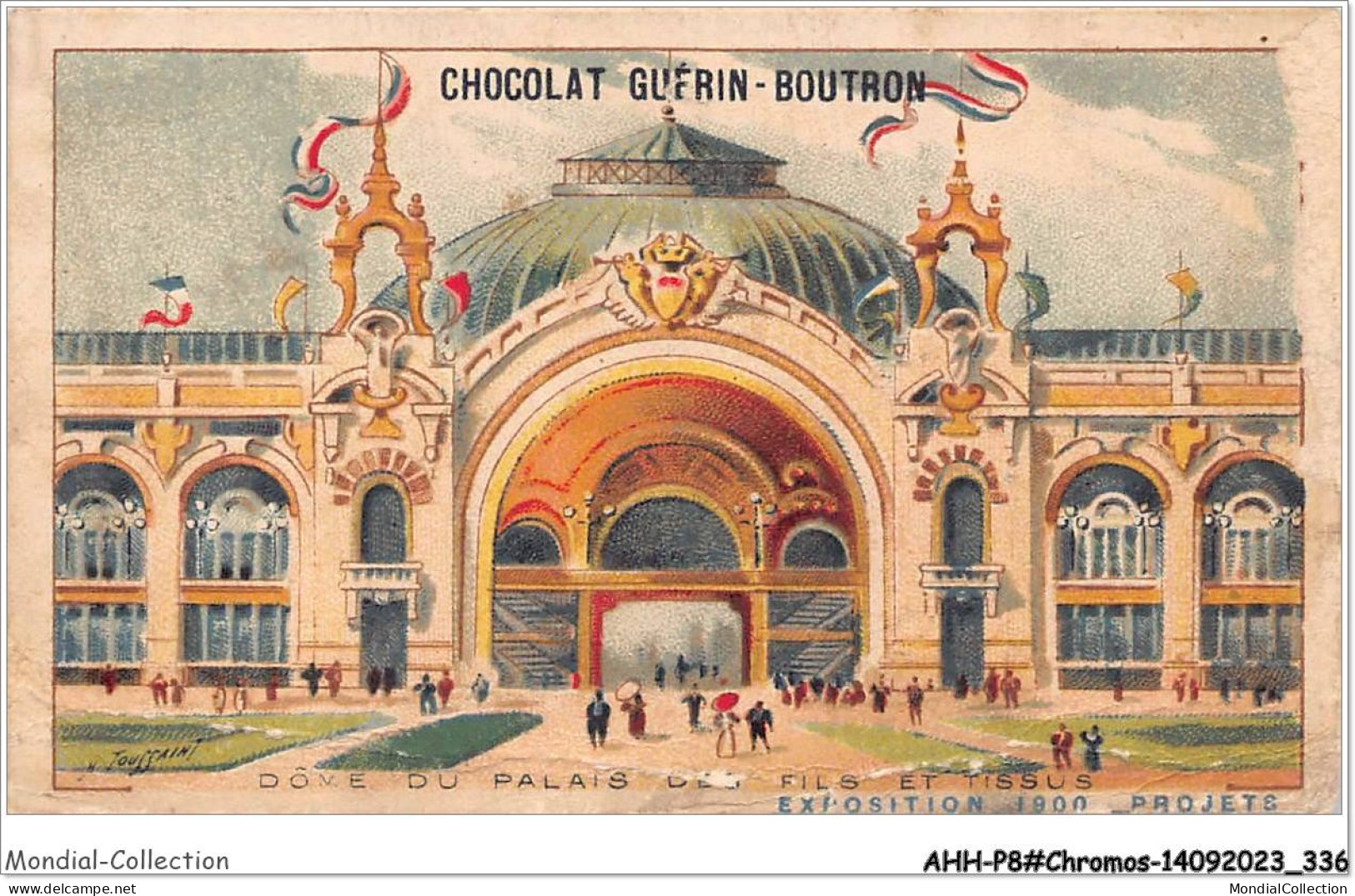 AHHP8-1569 - CHROMOS - CHOCOLAT-GUERIN-BOUTRON - PARIS - Dome Du Palais Des Fils Et Tissus - 10,5 X 7cm - Guérin-Boutron