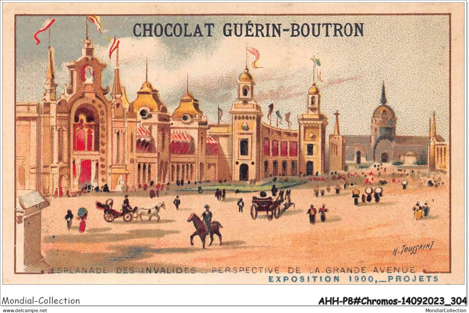 AHHP8-1553 - CHROMOS - CHOCOLAT-GUERIN-BOUTRON - PARIS - Esplanade Des Invalides - Perspective De La Grde  - 10,5 X 7cm - Guérin-Boutron