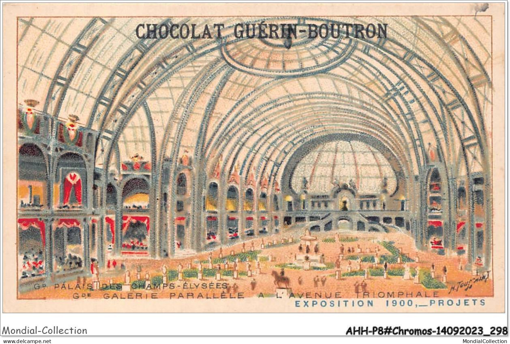 AHHP8-1550 - CHROMOS - CHOCOLAT-GUERIN-BOUTRON - PARIS - Palais Des Champs-elysées - 10,5 X 7cm - Guérin-Boutron