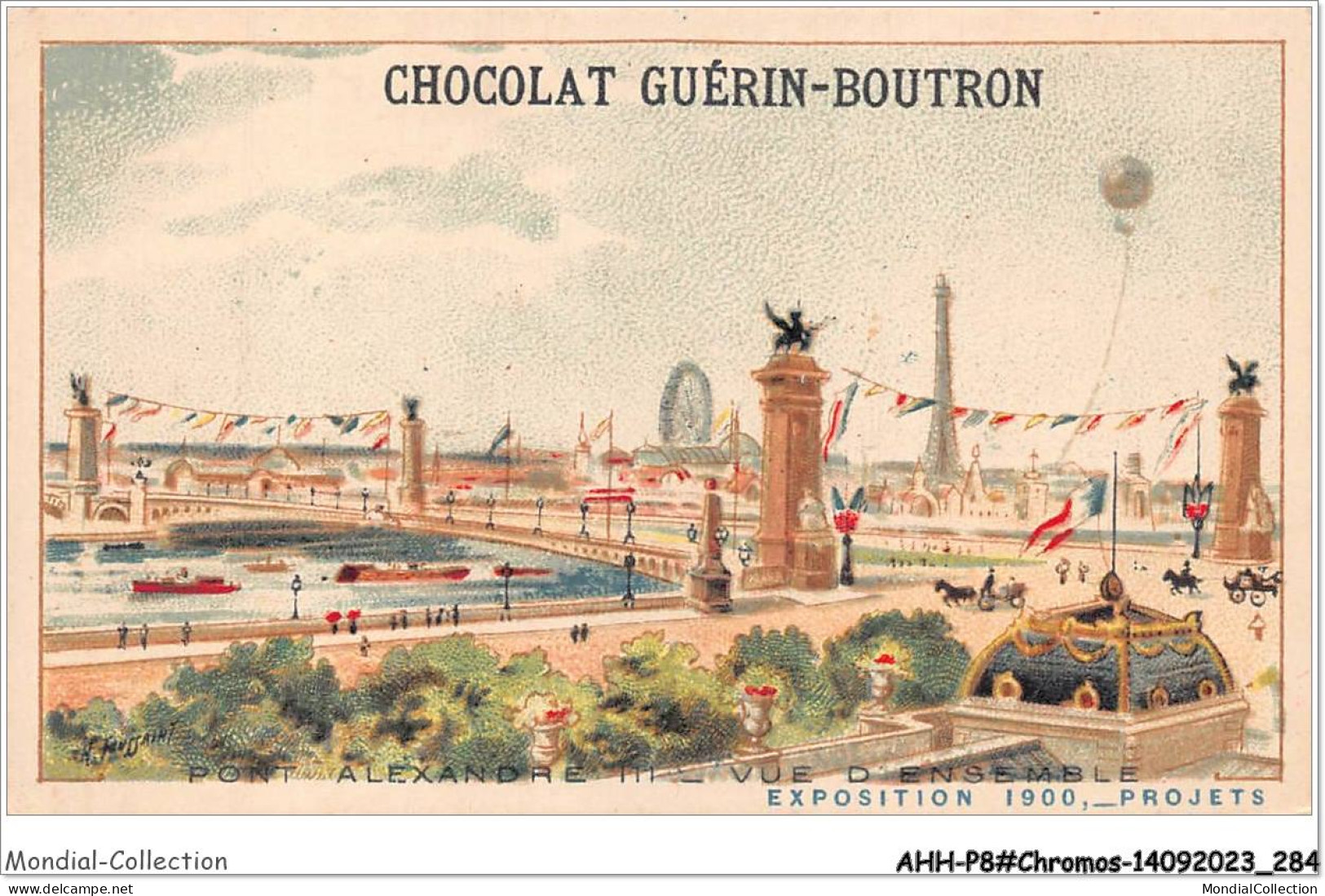 AHHP8-1543 - CHROMOS - CHOCOLAT-GUERIN-BOUTRON - PARIS - Pont Alexandre III - Vue D'ensemble - 10,5 X 7cm - Guérin-Boutron