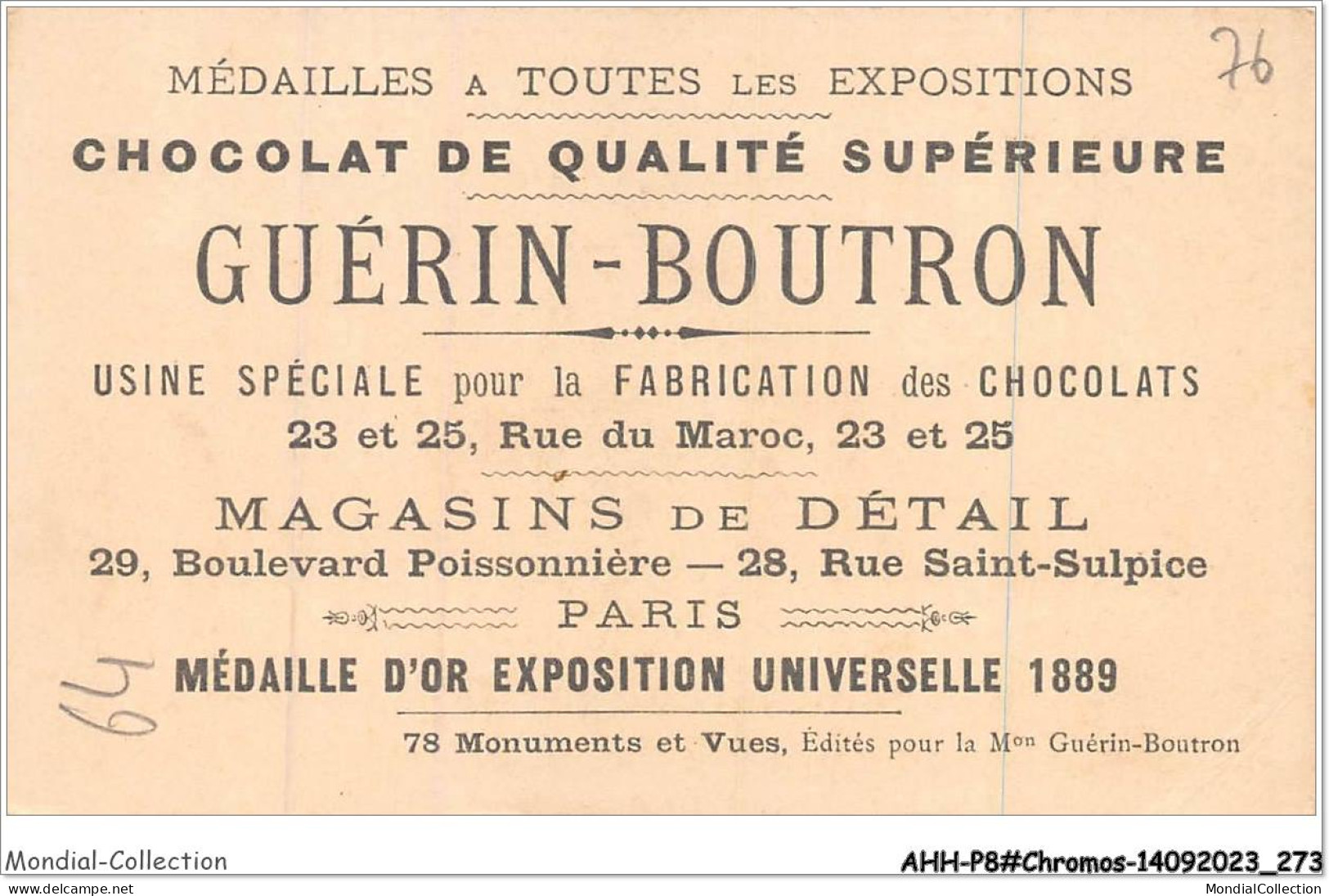 AHHP8-1537 - CHROMOS - CHOCOLAT-GUERIN-BOUTRON - PARIS - Village Et Campement Russe - 10,5 X 7cm - Guérin-Boutron