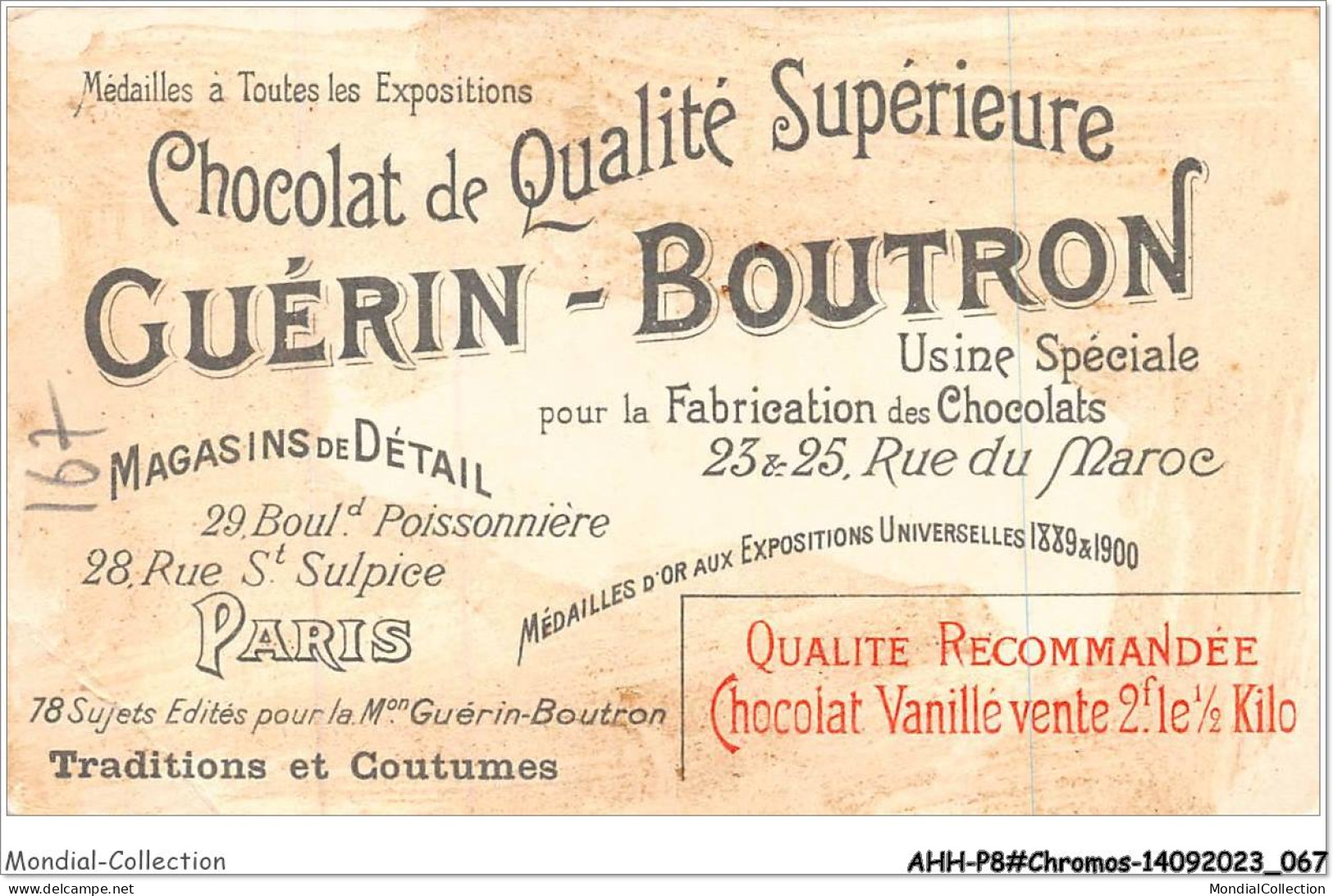 AHHP8-1434 - CHROMOS - CHOCOLAT-GUERIN-BOUTRON - PARIS - La Foire Au Pain D'epices - 10,5 X 7cm - Guérin-Boutron