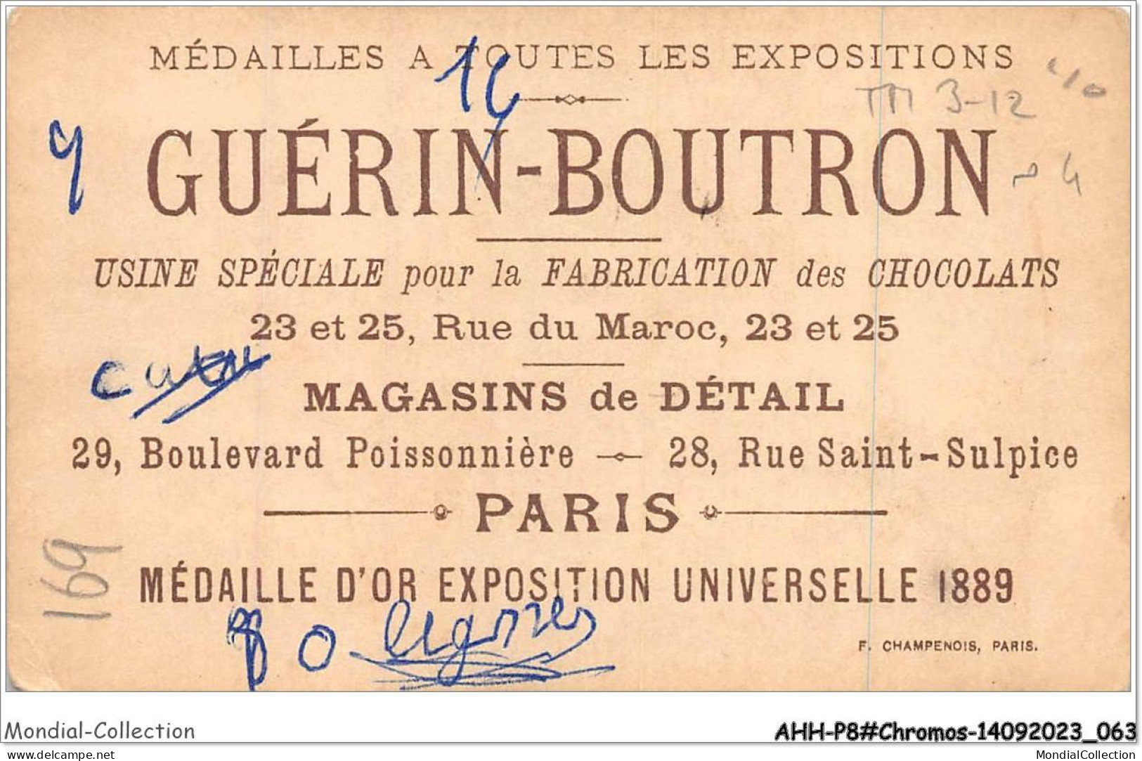AHHP8-1432 - CHROMOS - CHOCOLAT-GUERIN-BOUTRON - PARIS - Acrobates Japonais - 10,5 X 7cm - Guérin-Boutron