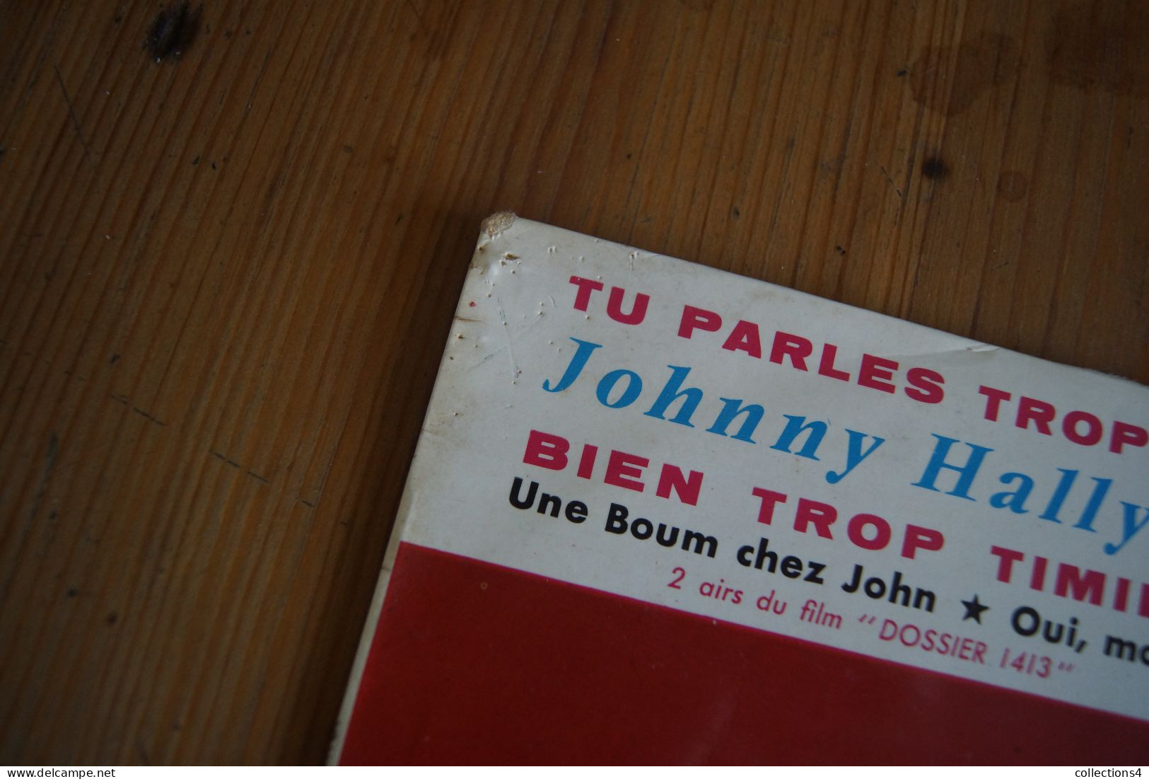 JOHNNY HALLYDAY TU PARLES TROP EP   1961 VARIANTE  LANGUETTE VALEUR+ - 45 G - Maxi-Single