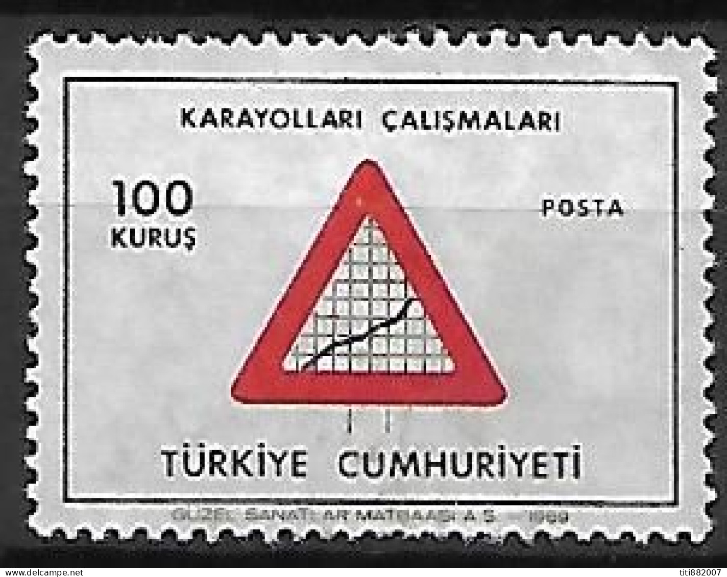 TURQUIE    -    1969.   Y&T N° 1909 Oblitéré.     Construction De Routes - Used Stamps