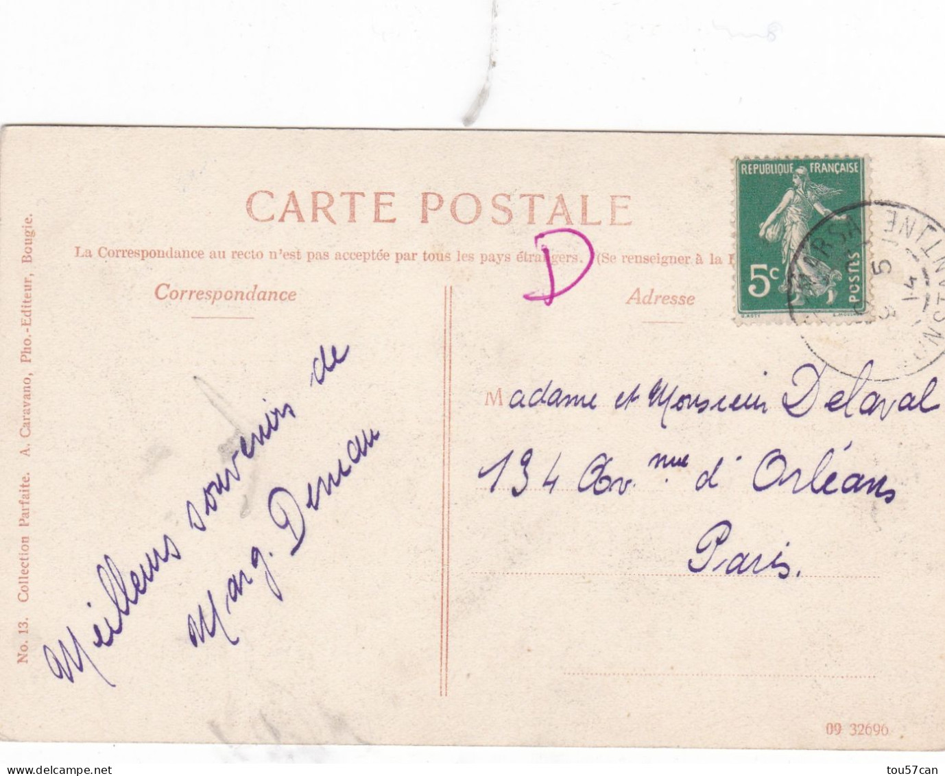 BEJAIA  -  BOUGIE  - ALGERIE  -  CPA ANIMEE DE 1914  -  PORTE FOUKA. - Bejaia (Bougie)