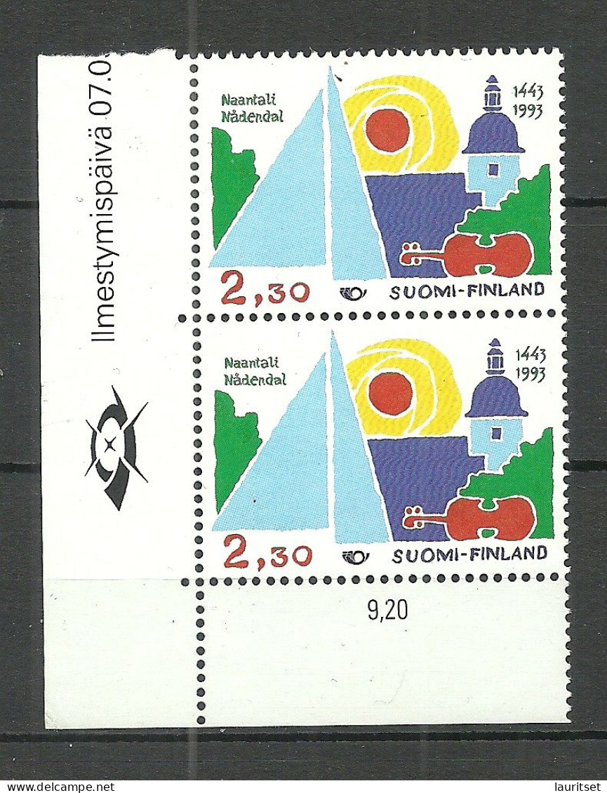 FINNLAND Finland 1993 Michel 1210 As Pair MNH Tourism Sheet Corner - Unused Stamps