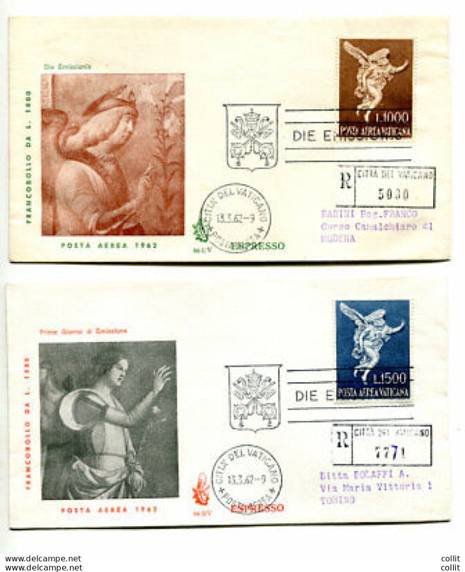 Vaticano FDC Venetia 1962 P.A. Arcangelo  Viaggiata Racc. Per L'Italia - FDC