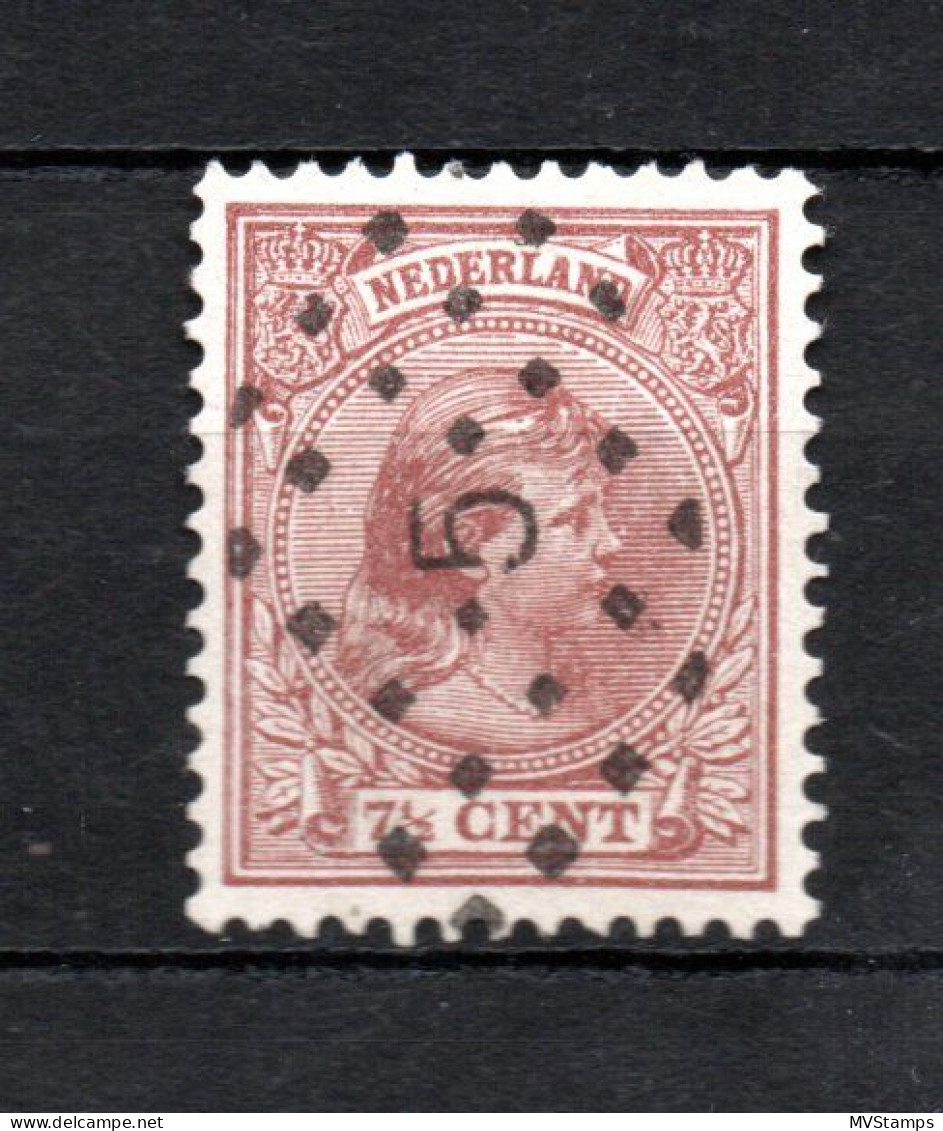 Nederland 1891 Zegel 36 Wilhelmina Met Luxe Puntstempel 5 (Amsterdam) - Gebraucht