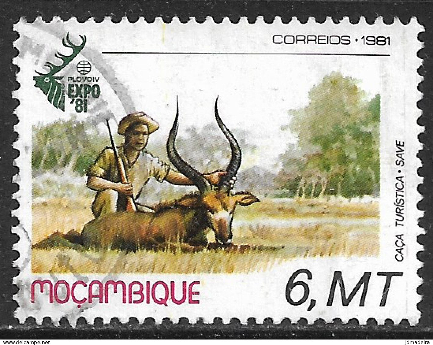 Mocambique – 1981 Hunting Exhibition 6, Mt Mint Stamp - Mosambik