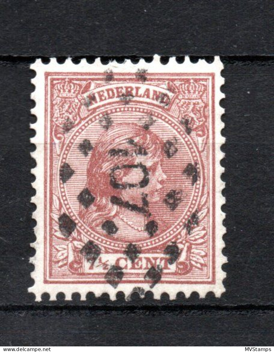 Nederland 1891 Zegel 36 Wilhelmina Met Luxe Puntstempel 107 (Utrecht) - Used Stamps