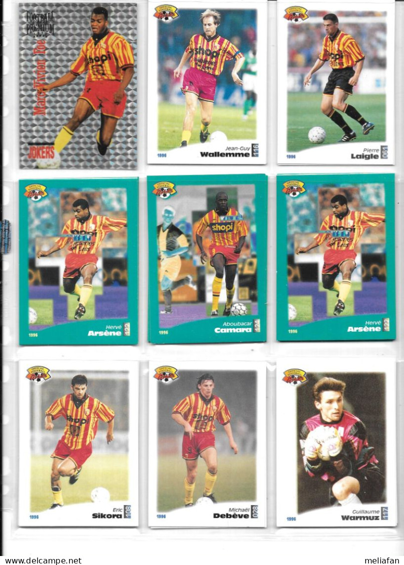 EL05 - LOT CARTES PANINI 1994 1995 + PREMIUM - RC LENS - Atletismo