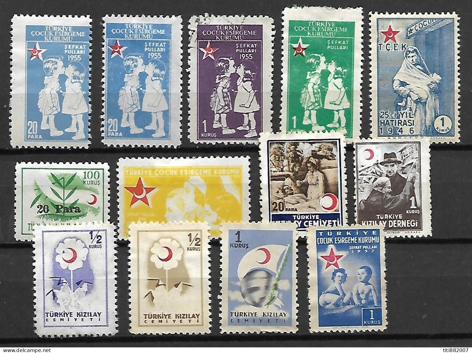 TURQUIE    -   LOT  -   BIENFAISANCE - Charity Stamps