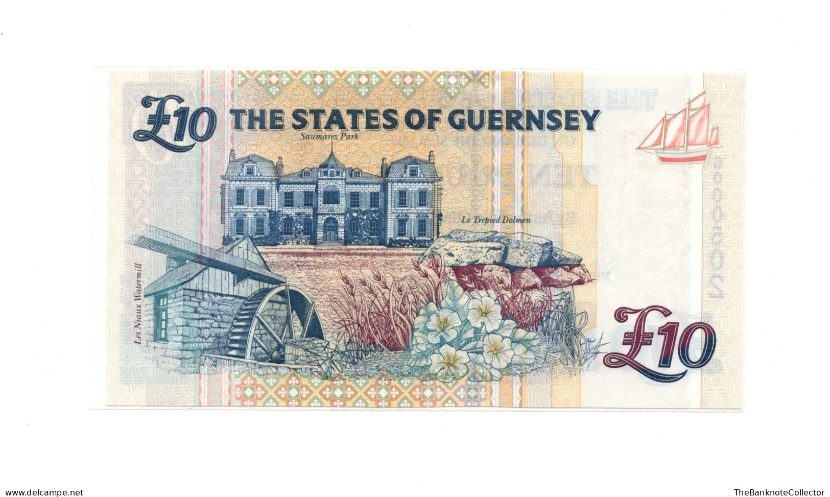 Guernsey 10 Pounds ND1996 QEII P-57 UNC - Guernesey