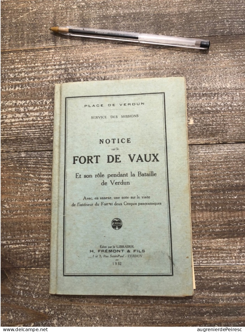Livret De Visite Du Fort De Vaux Avec Publicité 1932 - 1914-18