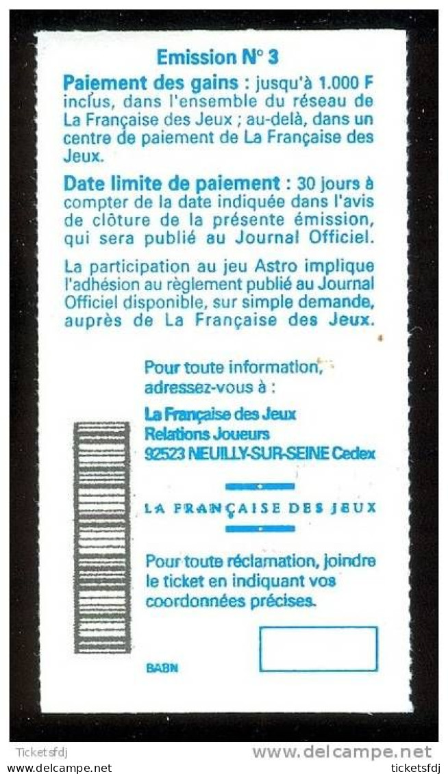 Grattage FDJ - Le Ticket ASTRO 39870 Au Choix - FRANCAISE DES JEUX - Billets De Loterie