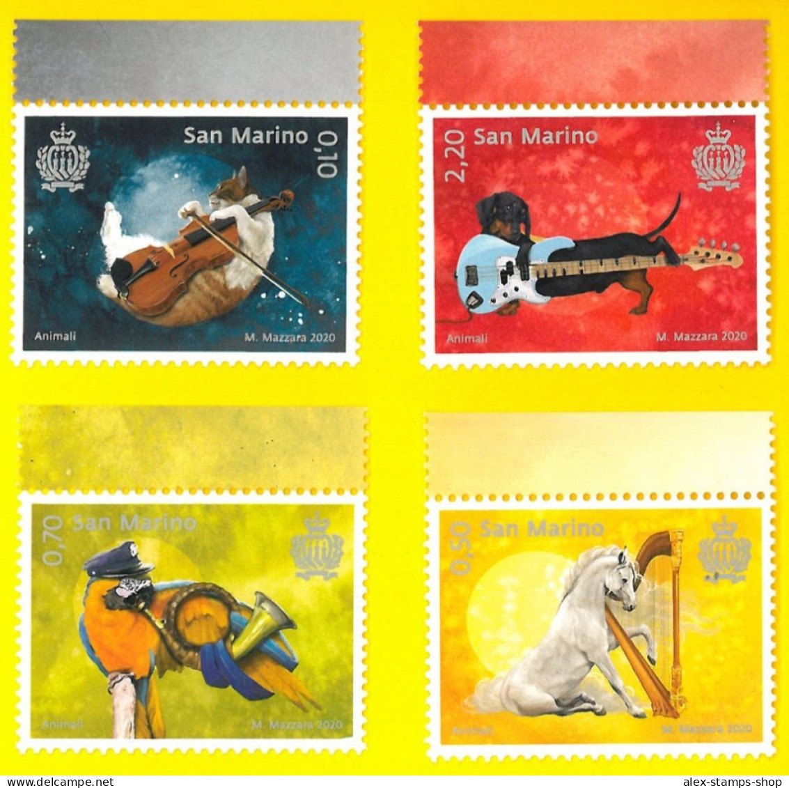 SAN MARINO 2020 Francobolli ANIMALI Serie 4 Valori - New Set - Unused Stamps