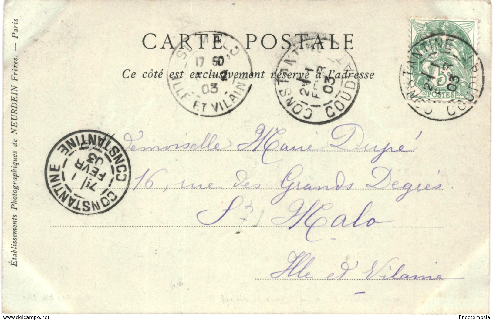 CPA Carte Postale Algérie Constantine  Ravin De Sidi Mecid   1903  VM78941 - Constantine