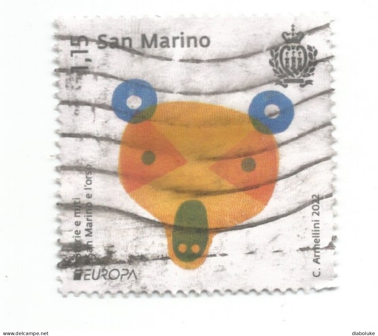 (SAN MARINO) 2022, EUROPA, STORIE E MITI, €1,15 - 1 Francobollo Usato - Gebraucht