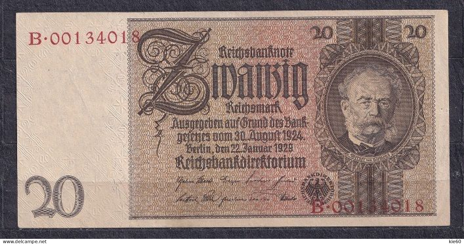 Germany - 1929/45 - 20 Mark  .B ...R174c, P181b...UNC - 10 Reichsmark