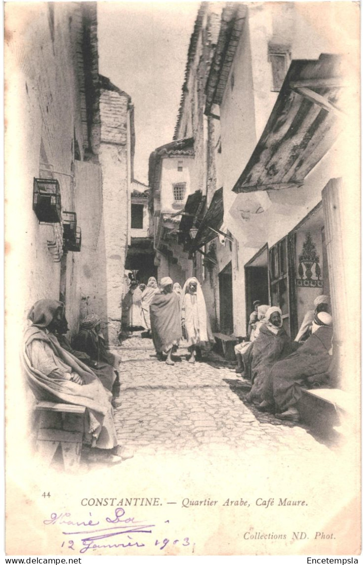 CPA Carte Postale Algérie Constantine  Quartier Arabe Café Maure   1903  VM78942 - Constantine