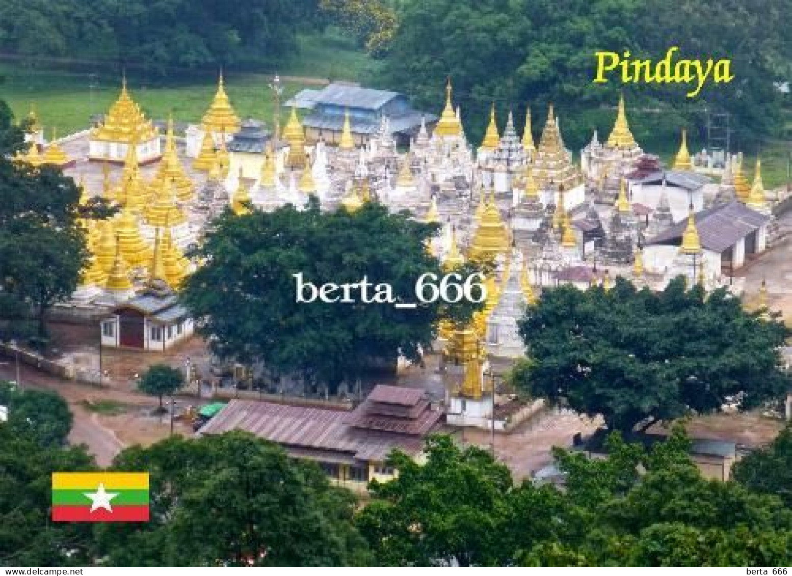 Myanmar Pindaya Aerial View Burma New Postcard - Myanmar (Birma)