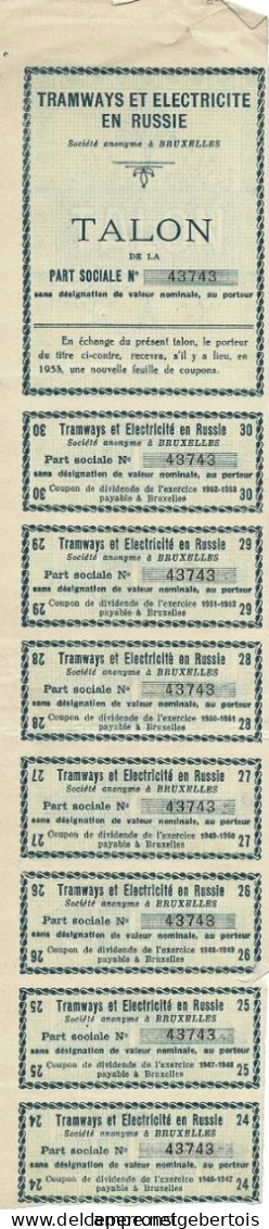 Titre De 1923 - Tramways Et Electricité En Russie - - Ferrocarril & Tranvías