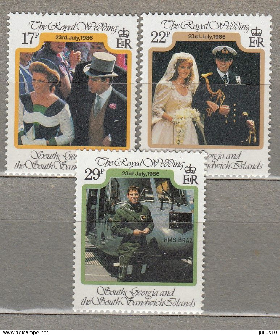 South Georgia Royal Family 1986 MNH(**) Mi 147-149  #33830 - Zuid-Georgia