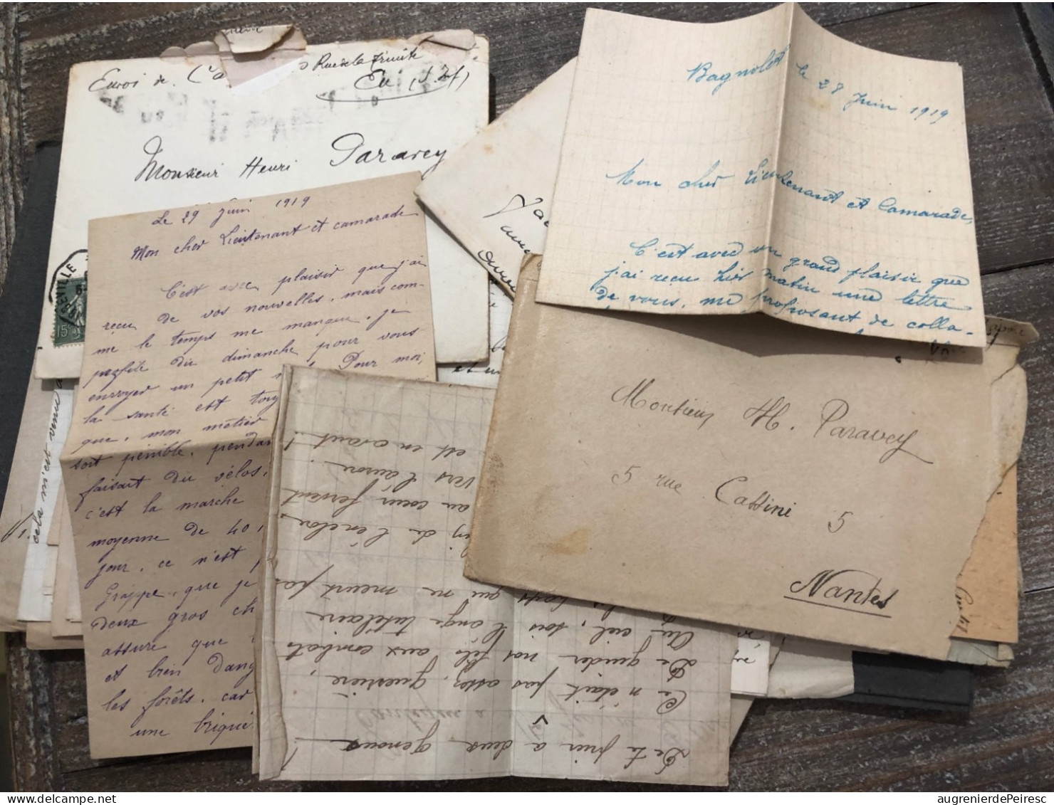 Lot De Lettres De Poilu Du 82eme SROT Pour Créer Une Association 1919 - 1914-18