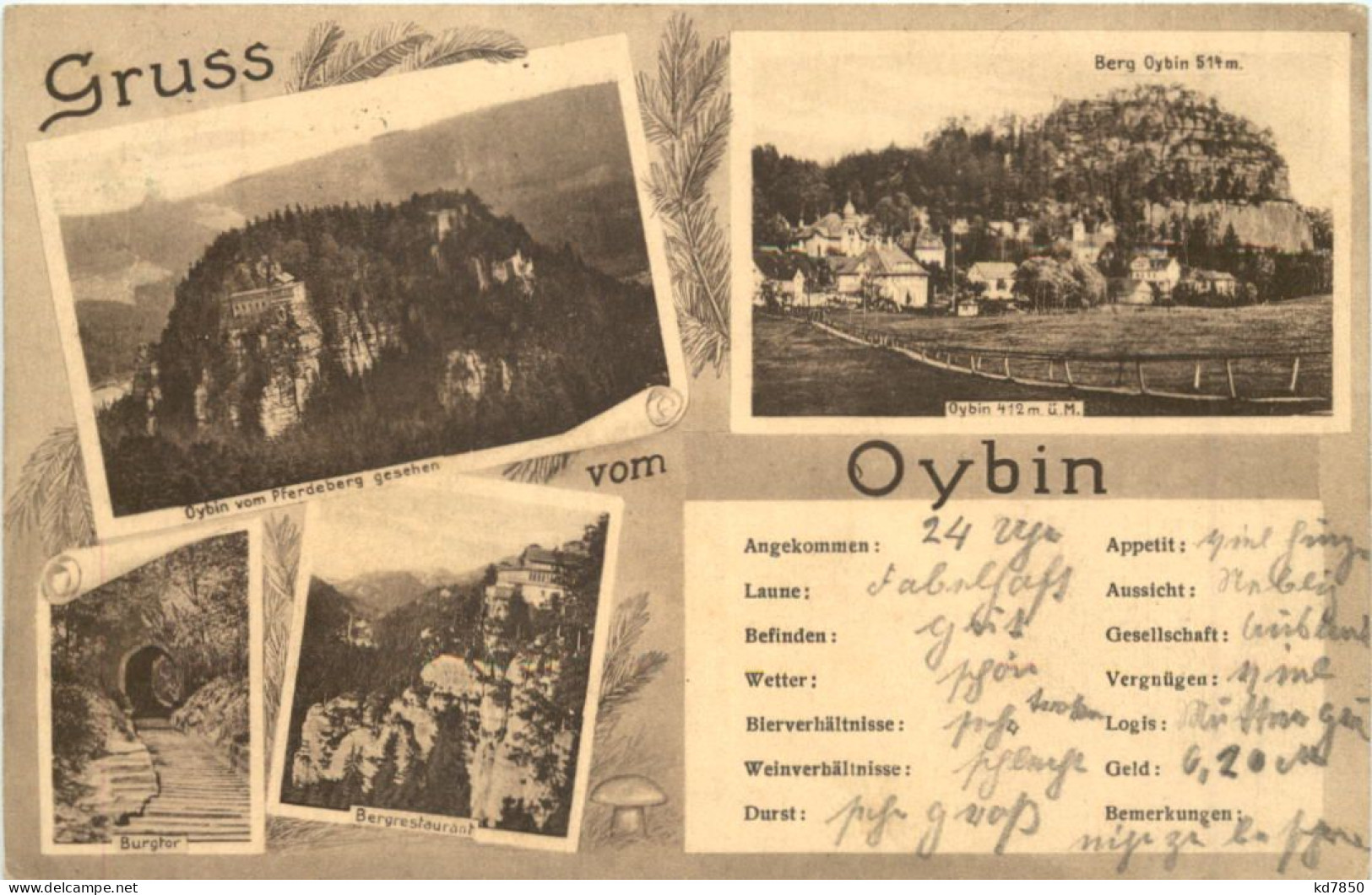 Gruss Vom Oybin - Bahnpost - Oybin