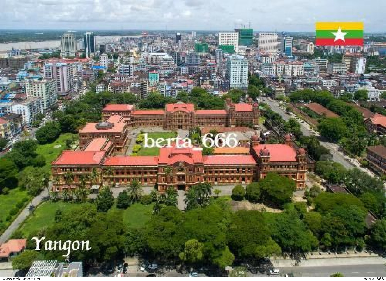 Myanmar Yangon Aerial View Burma New Postcard - Myanmar (Birma)