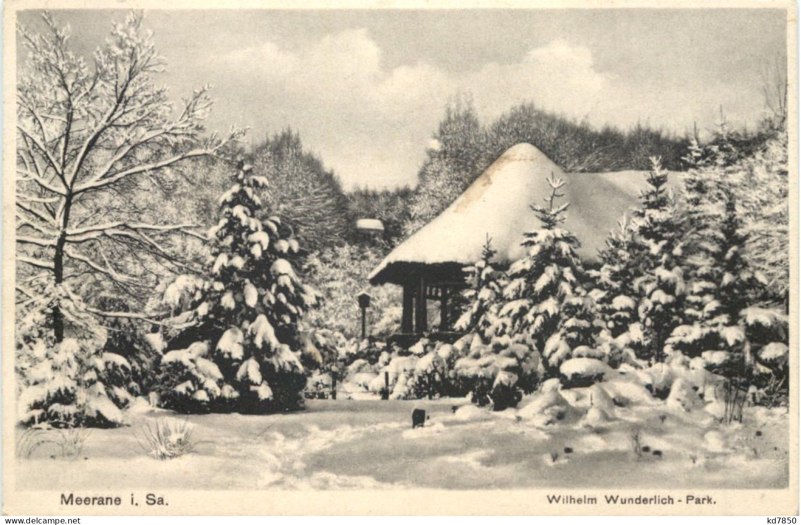 Meerane In Sachsen - Wilhelm Wunderlich Park Im Winter - Meerane