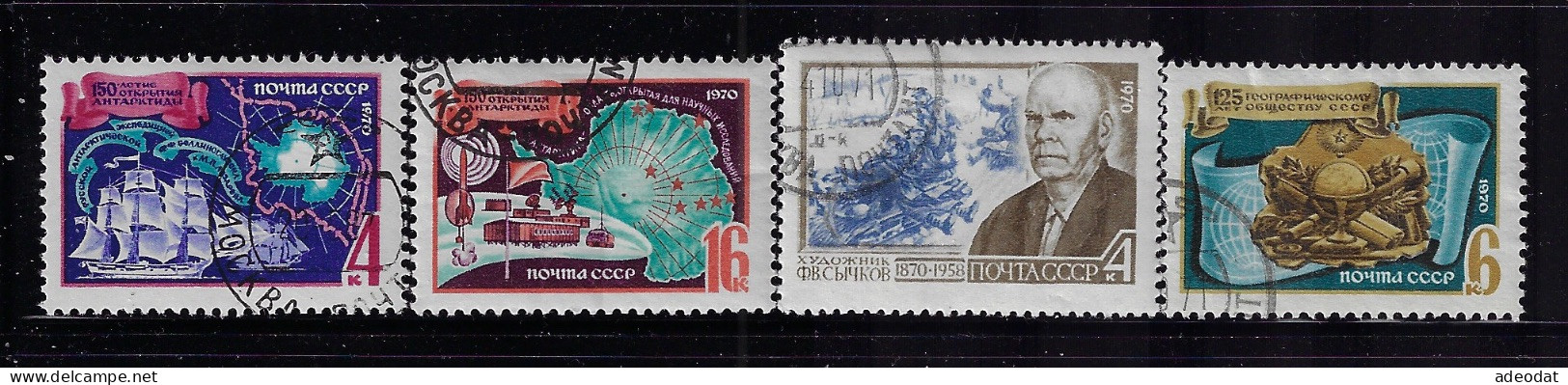 RUSSIA  1970 SCOTT #3699-3701,3704  USED - Used Stamps