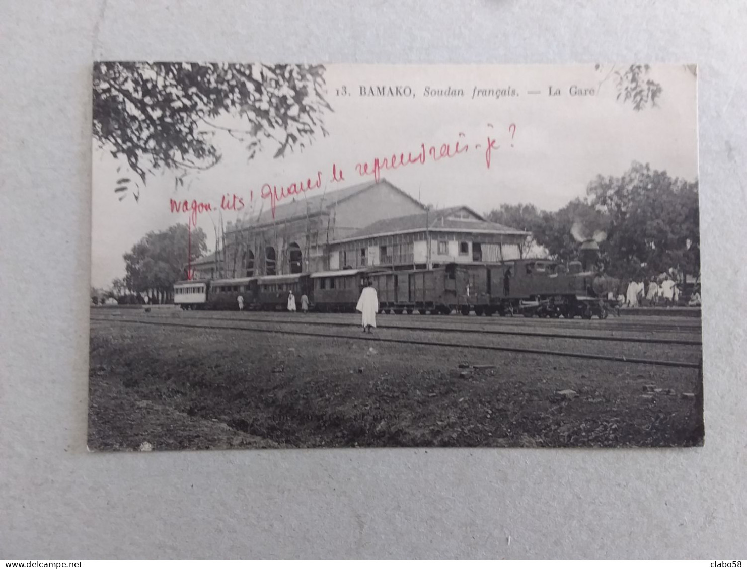 1924 BAMAKO  SOUDAN FRANCAIS  LA GARE  FERROVIA STAZIONE  ANIMATA - Soudan