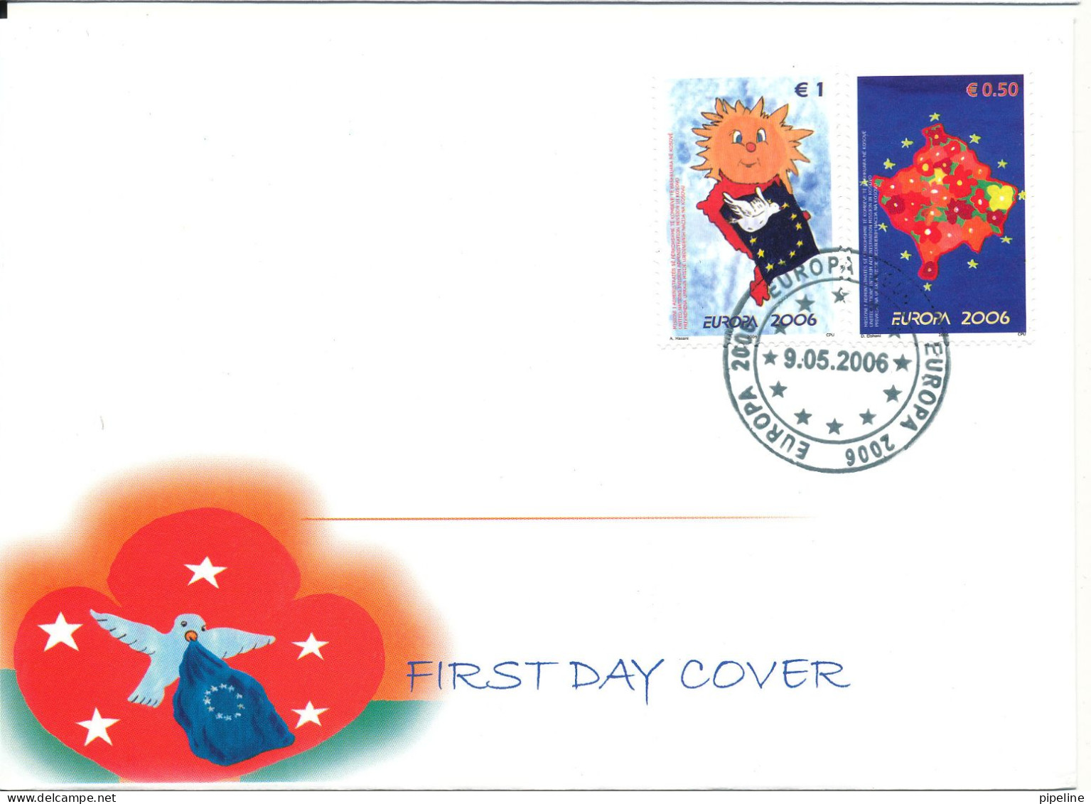 Kosovo FDC 9-5-2006 EUROPA CEPT Complete Set Of 2 With Cachet - 2006