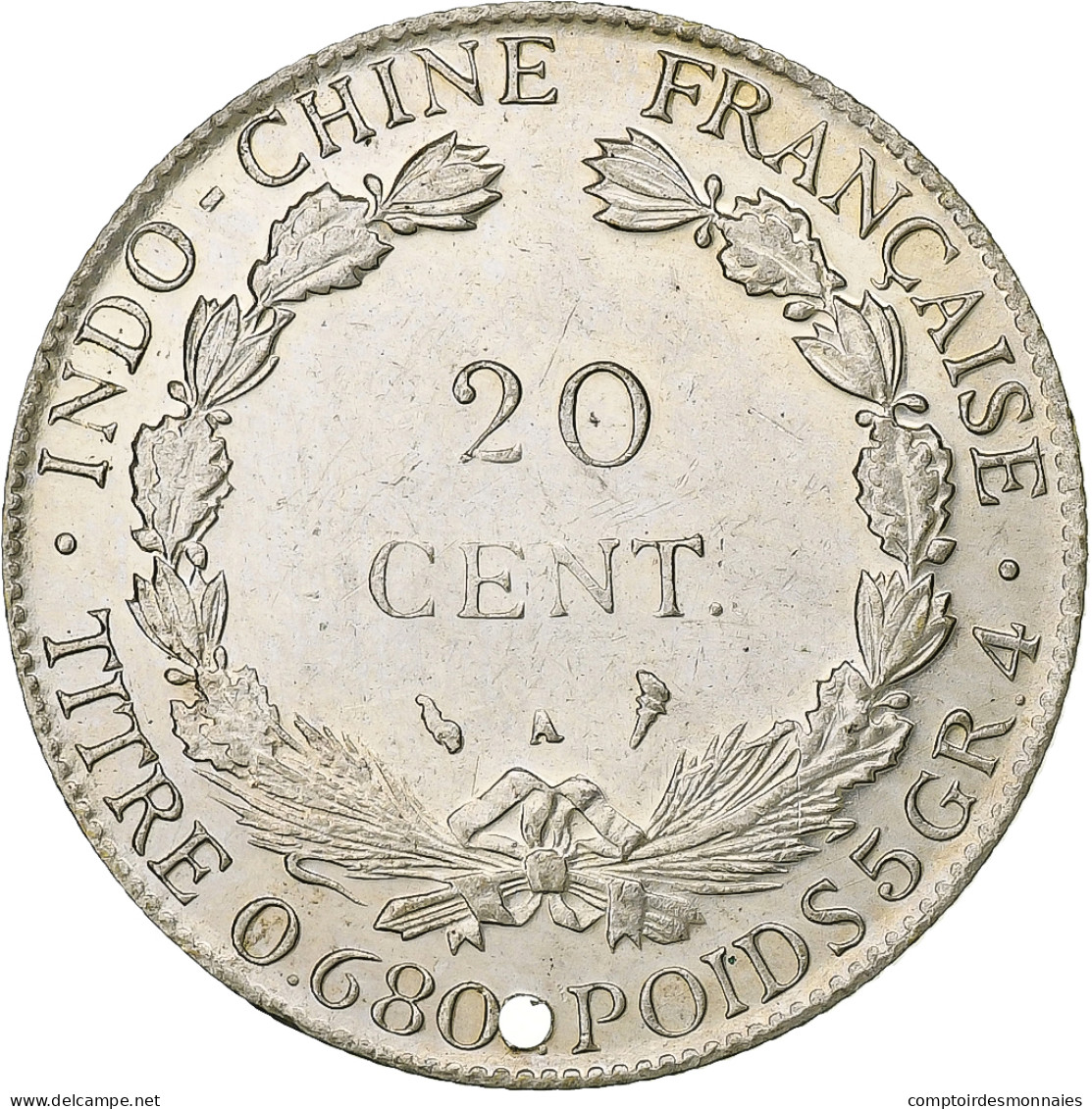 Indochine Française, 20 Cents, 1937, Paris, Argent, SUP - Altri & Non Classificati