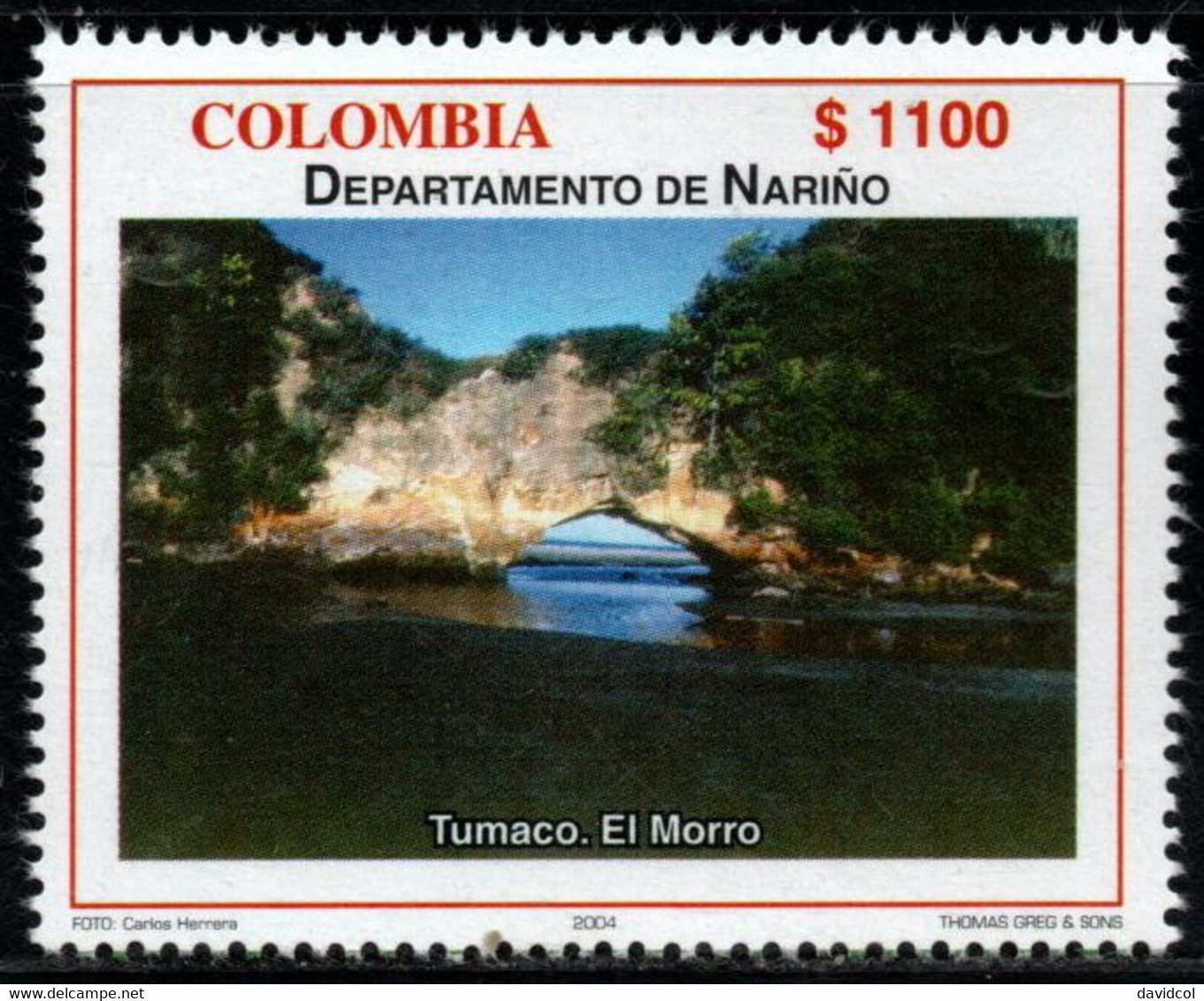 05J- KOLUMBIEN - 2004 – MNH- “EL MORRO” IN TUMACO CITY – NARIÑO DEPARTMENT- TOURISM - Colombia