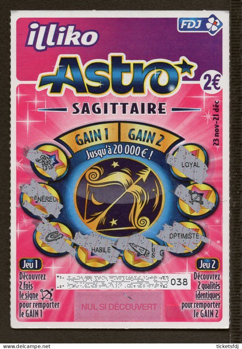 Grattage FDJ - Le Ticket ASTRO 51301 Au Choix - FRANCAISE DES JEUX - Billets De Loterie