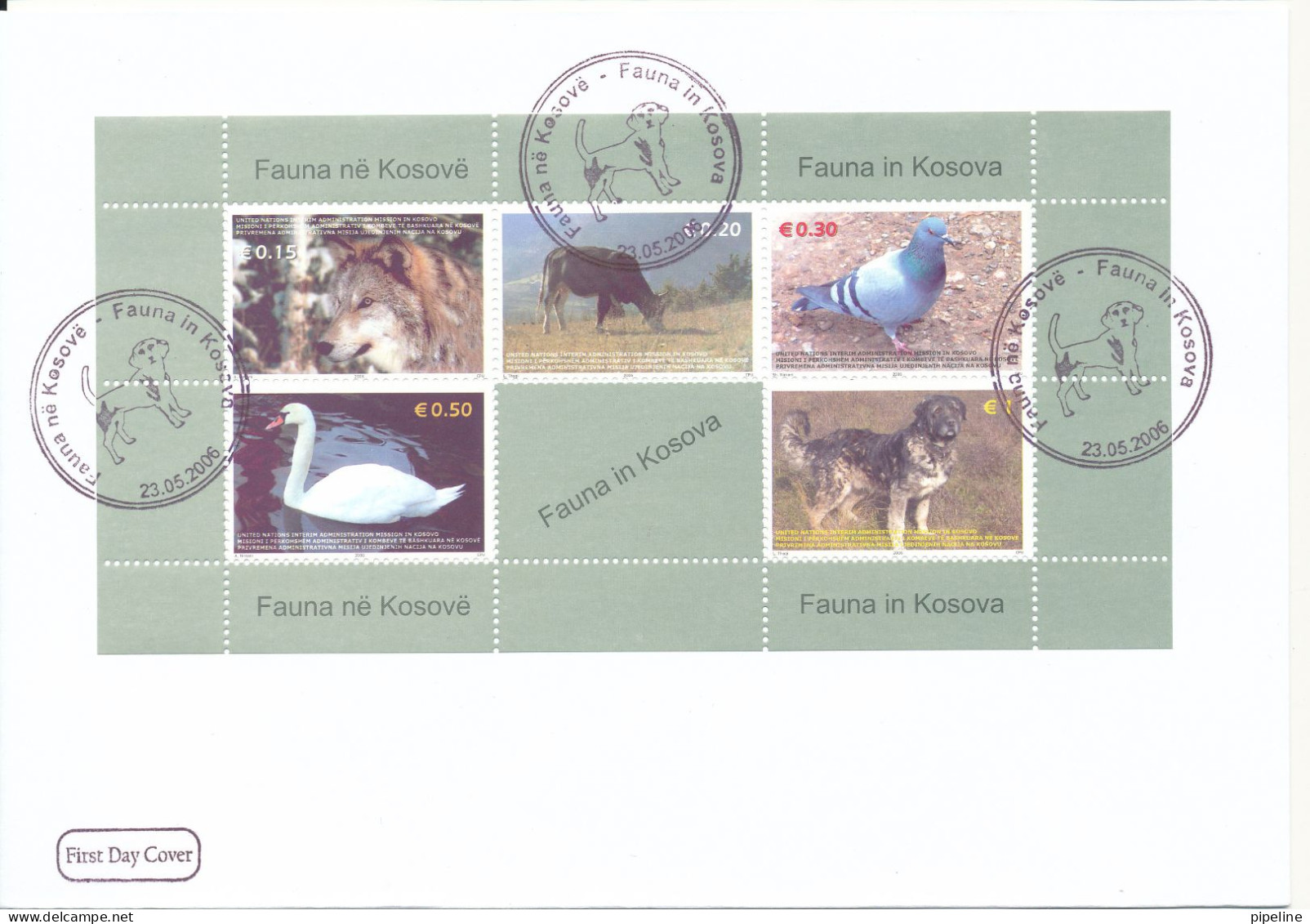 Kosovo FDC 23-5-2006 Fauna In Kosova Souvenir Sheet With Cachet - Kosovo