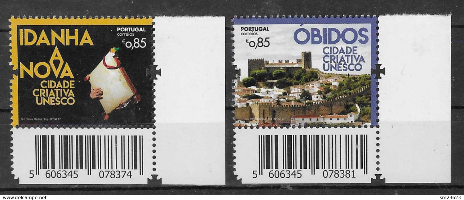 Portugal  2017 Mi.Nr. 4348 / 49 , IDANHA / OBIDOS Cidade Criativa Unesco - Postfrisch / MNH / (**) - Unused Stamps