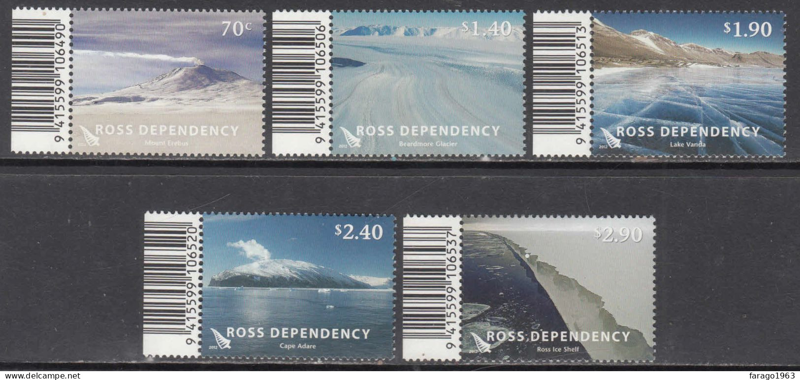 2012 Ross Dependency Complete Set Of 5 MNH - Nuevos